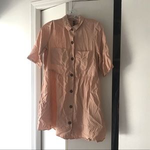 Zara TRF Button Linen Dress
